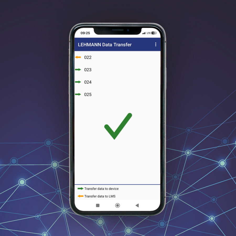 Lehmann Data transfer App | Secure NFC data export from the LMS software